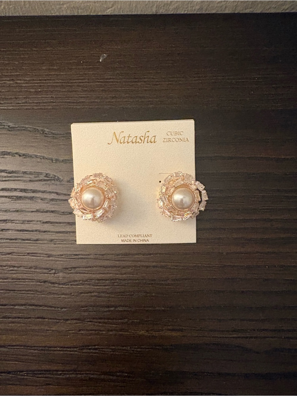 NEW Natasha Pearl Cluster Stud Earrings